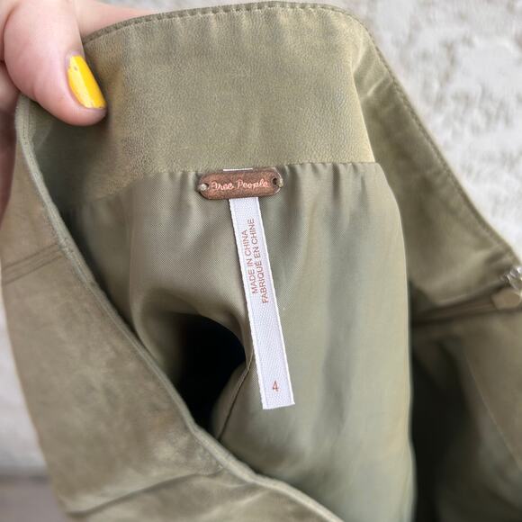 Free People Days In The Sun Suede Skirt Size 4 - Picture 5 of 7